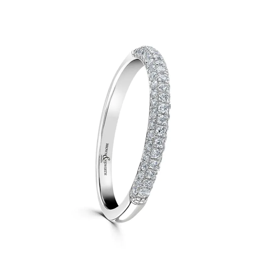 Platinum and 0.37ct Diamond Wedding Ring