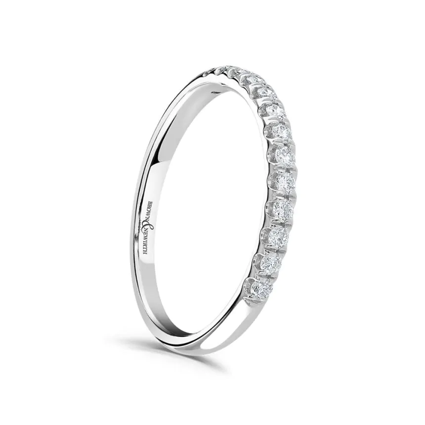 Platinum and 0.20ct Diamond Wedding Ring