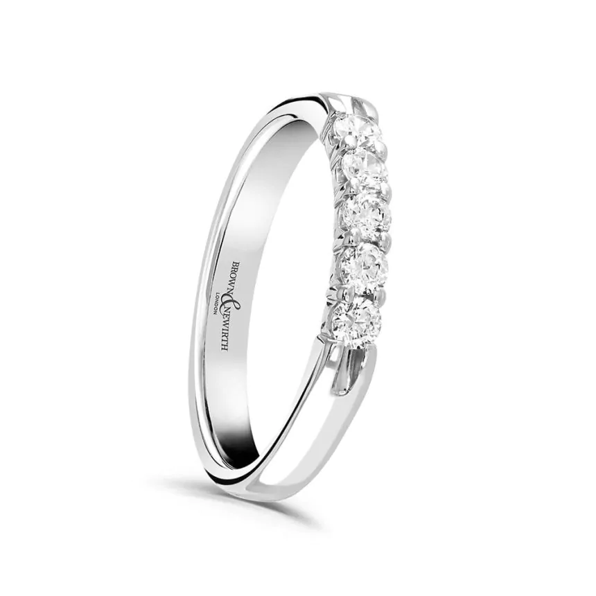 Platinum and 0.33ct Diamond Wedding Ring
