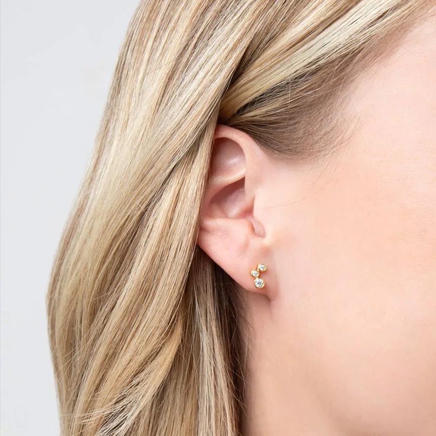 18ct Yellow Gold 0.22ct Diamond Stud Earrings