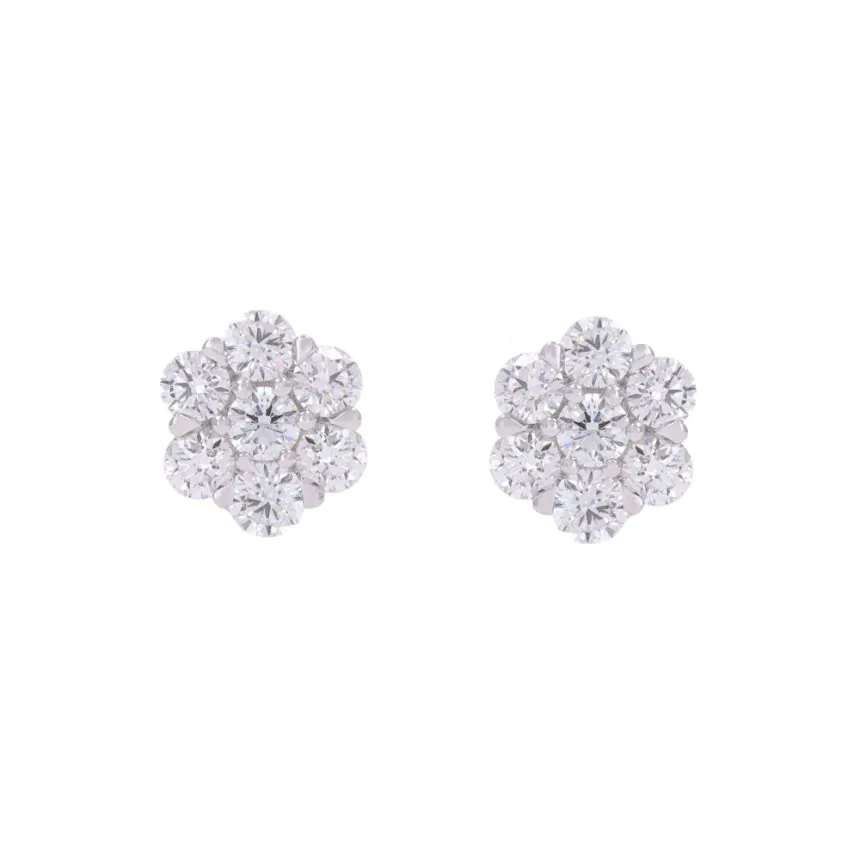 18ct White Gold 0.79ct Diamond Stud Earrings