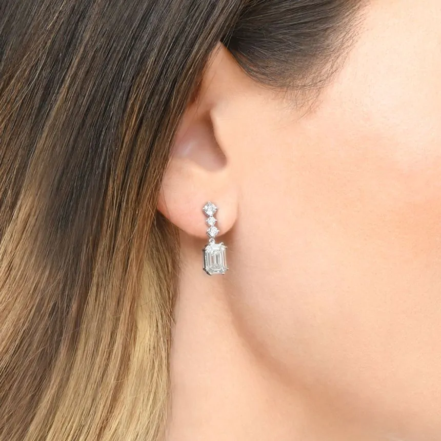 18ct White Gold 1.50ct Diamond Drop Earrings