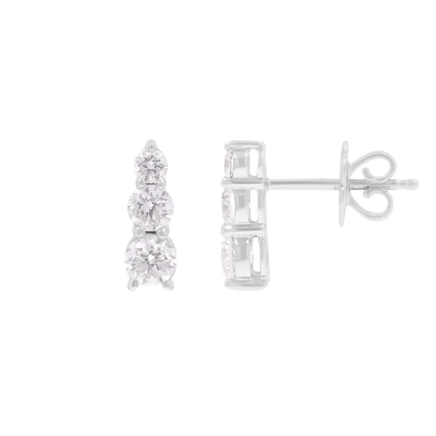 Platinum 0.76ct Diamond Drop Earrings