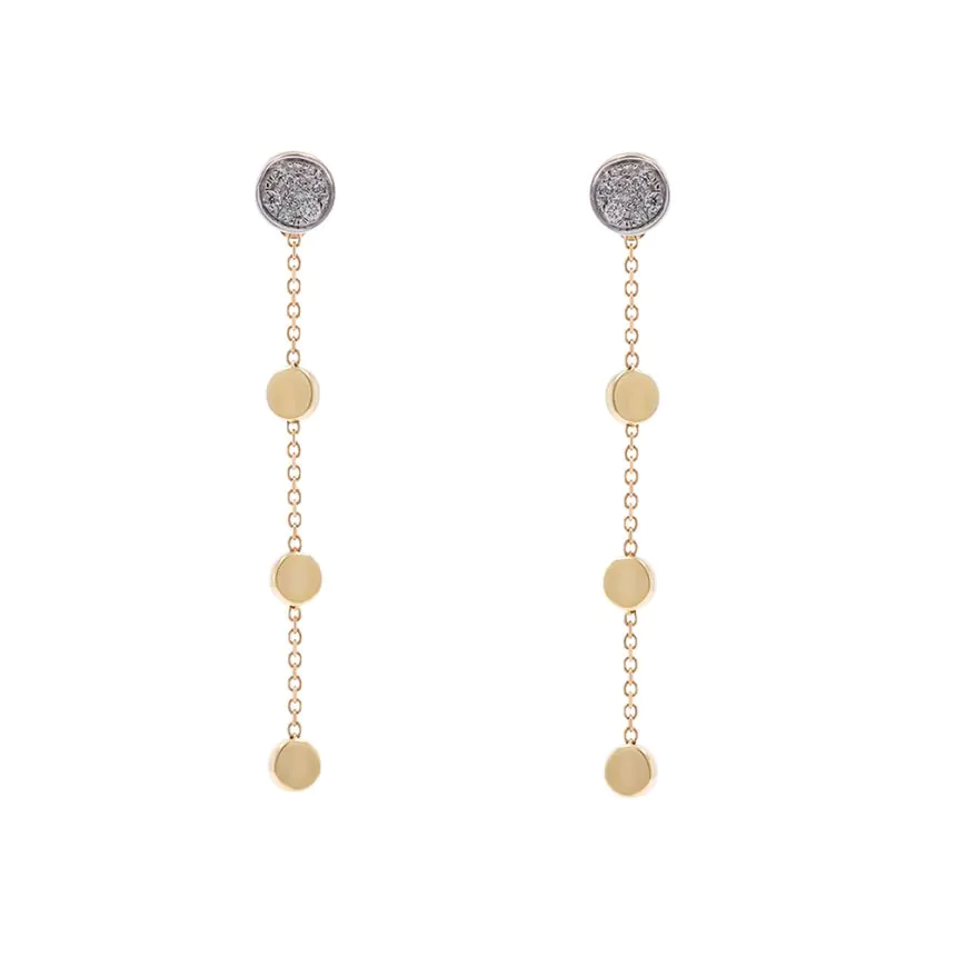 Armillas Glow Collection 18ct Yellow Gold and Diamond Drop Earrings