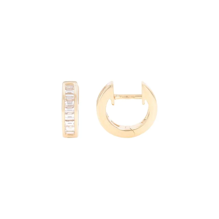 18ct Yellow Gold 0.44ct Diamond Hoop Earrings