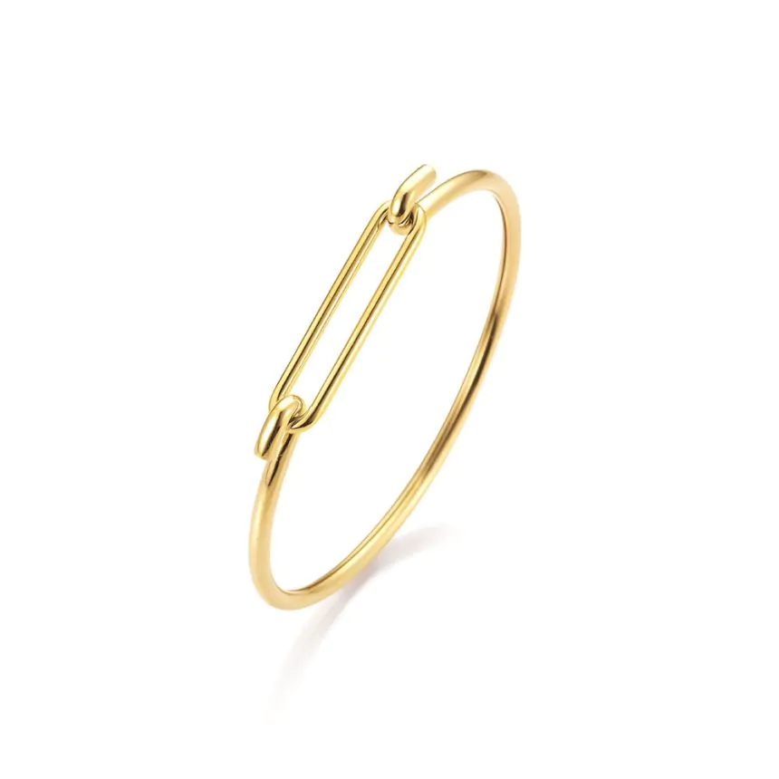 18ct Yellow Gold Hook Detail Interlocking Bracelet