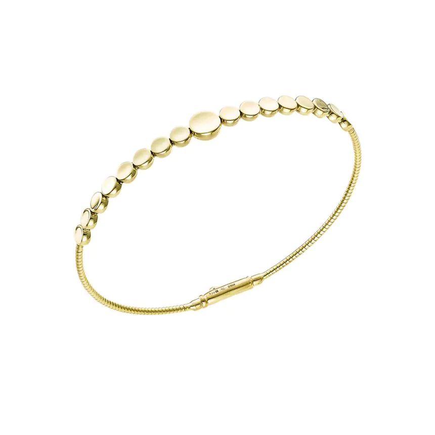 Armillas Glow Collection 18ct Yellow Gold Disc Bangle