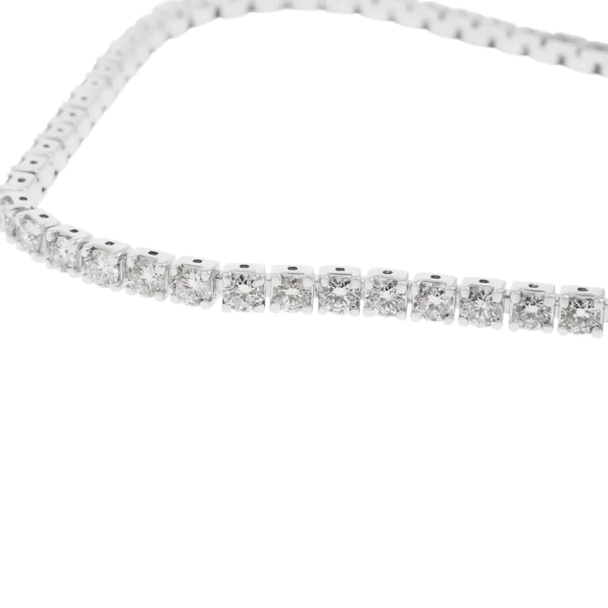 18ct White Gold 3.00ct Diamond Line Bracelet