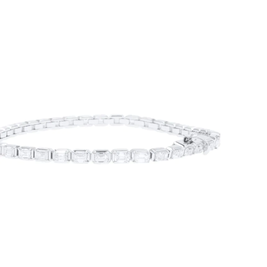 18ct White Gold 6.00ct Diamond Line Bracelet