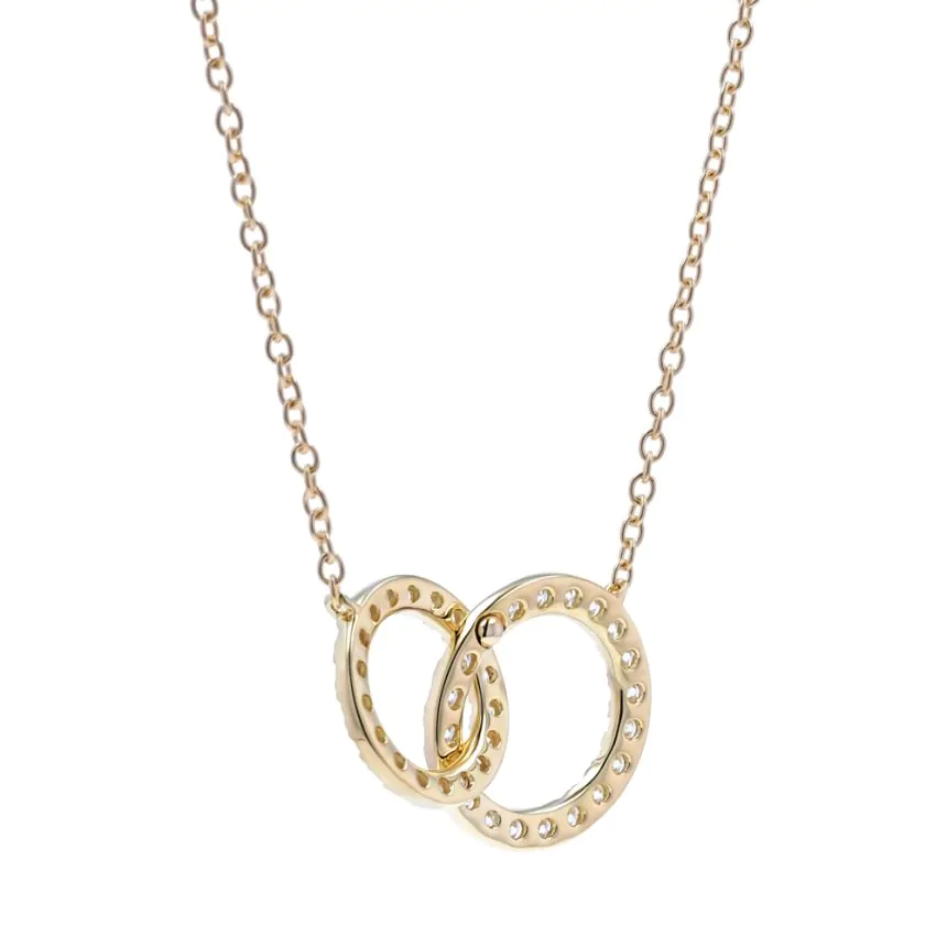 18ct Yellow Gold 0.44ct Diamond Hoop Necklace