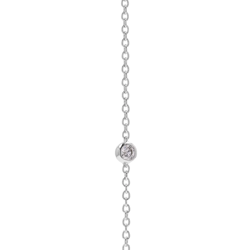 18ct White Gold 1.63ct Diamond Floral Necklace