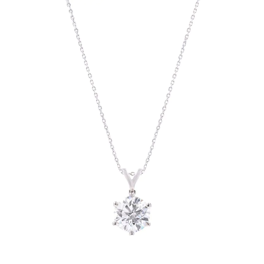 Platinum Suzanne 4.01ct Diamond Pendant and Chain