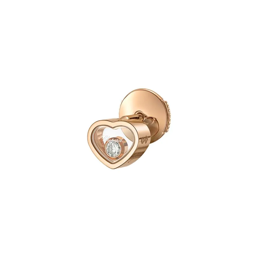 Chopard My Happy Hearts 18ct Rose Gold & Diamond Single Earring 83A086-5092