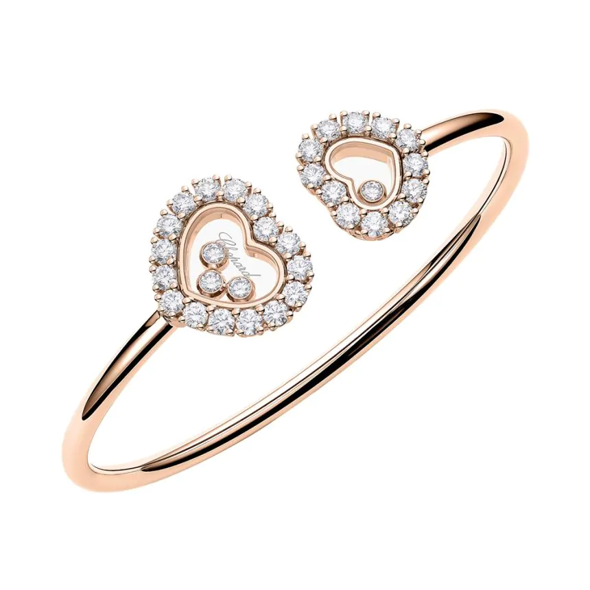 Chopard Happy Diamond Icons 18ct Rose Gold & Diamond Bracelet 85A615-5002