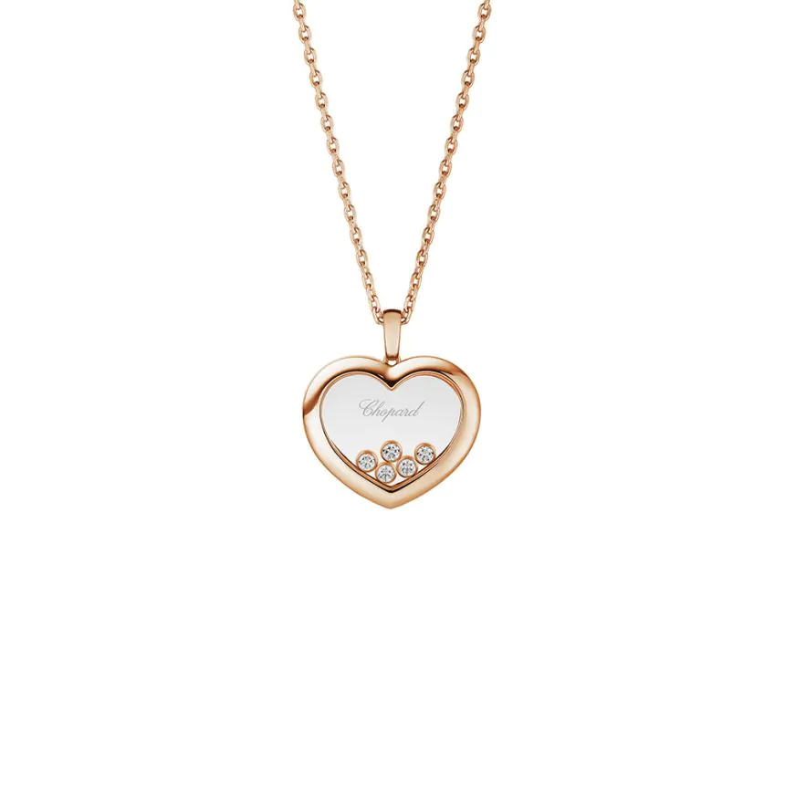 Chopard Happy Diamonds Icons 18ct Rose Gold & Diamond Necklace 79A0395001