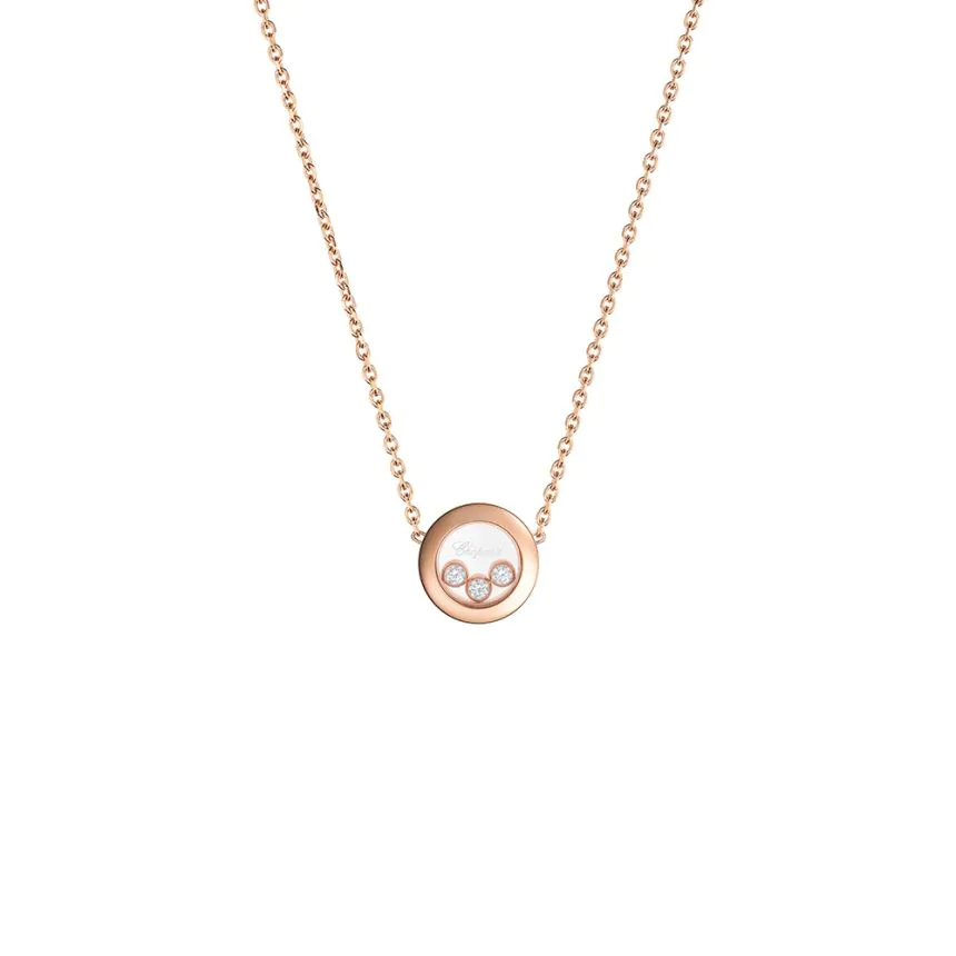 Chopard Happy Diamonds Icons 18ct Rose Gold & Diamond Necklace 81A018-5001
