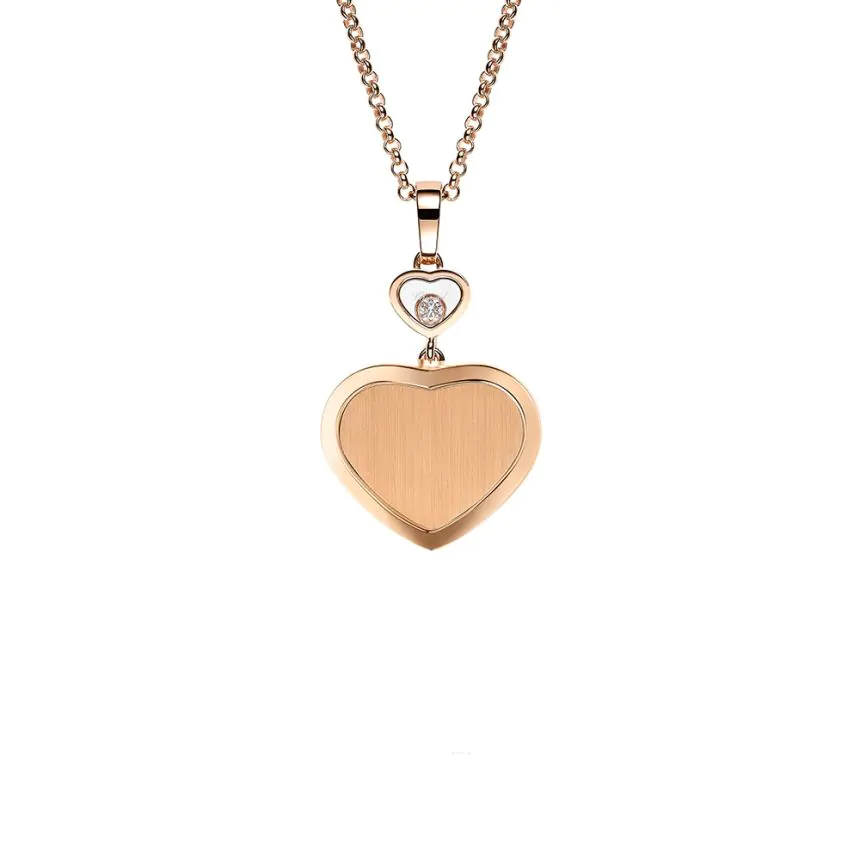 Chopard Happy Hearts Limited Edition James Bond 18ct Rose Gold & Diamond Pendant 79A0075021