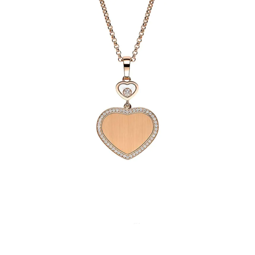 Chopard Happy Hearts Limited Edition James Bond 18ct Rose Gold & Diamond Pendant 79A0075921