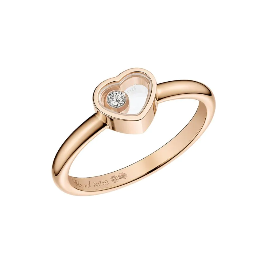 Chopard My Happy Hearts 18ct Rose Gold & Diamond Ring 82A086-5008