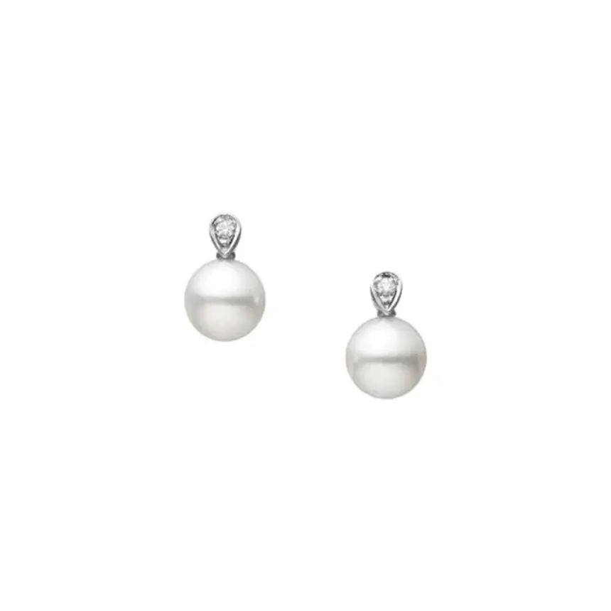 Mikimoto 18ct White Gold Pearl Earrings