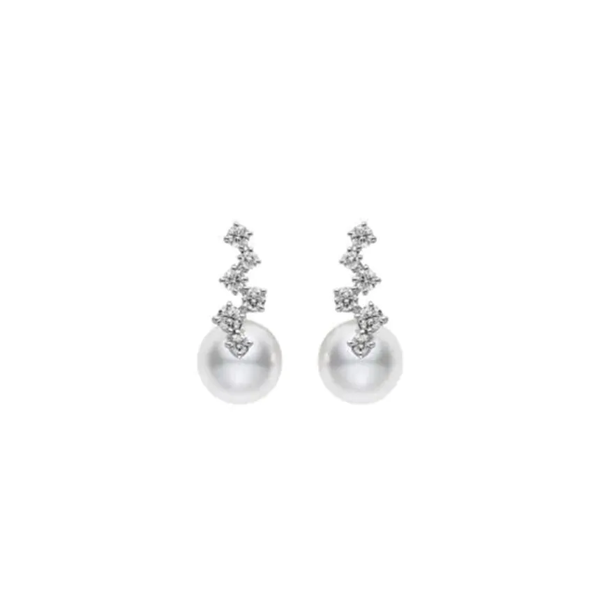 Mikimoto Starry Night 18ct White Gold Pearl Earrings