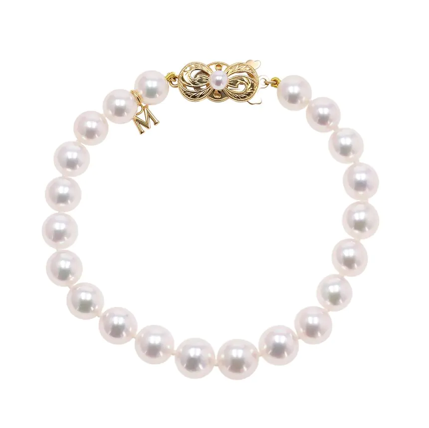 Mikimoto Classic 18ct Yellow Gold Pearl Bracelet