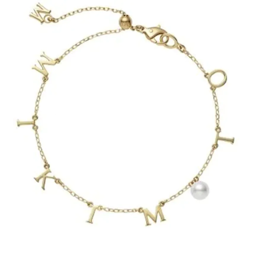 Mikimoto 18ct Yellow Gold Chain Bracelet