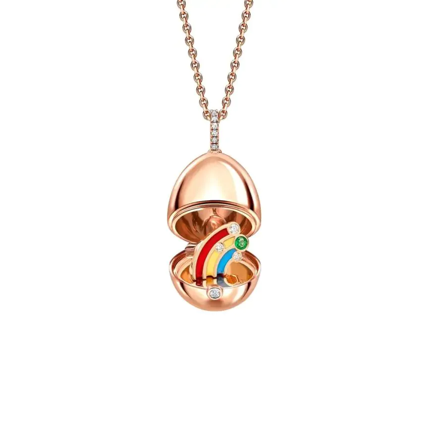Fabergé Essence Rose Gold Rainbow Surprise Locket 1258FP2948
