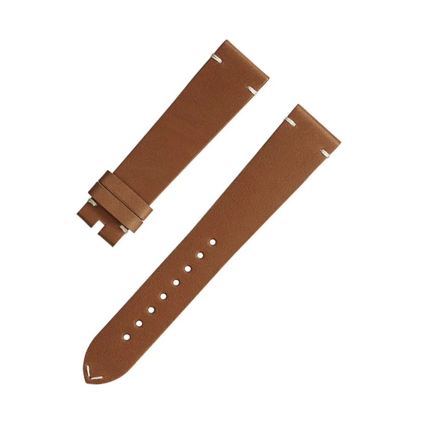 OMEGA Golden Brown Leather Watch Strap 032CUZ006676