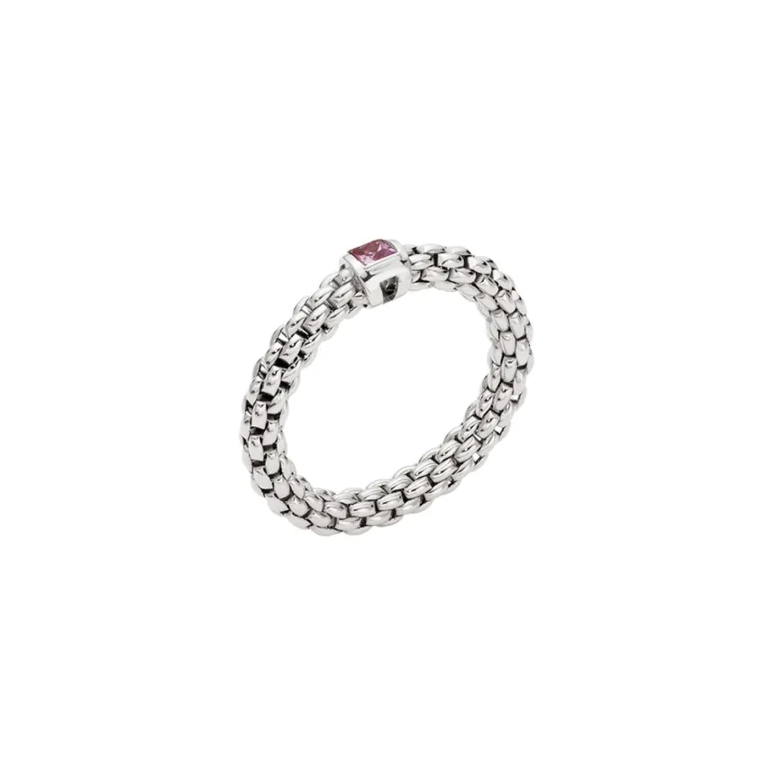 FOPE Souls Flex'it 18ct White Gold Pink Sapphire Ring AN09ZAF1L/W