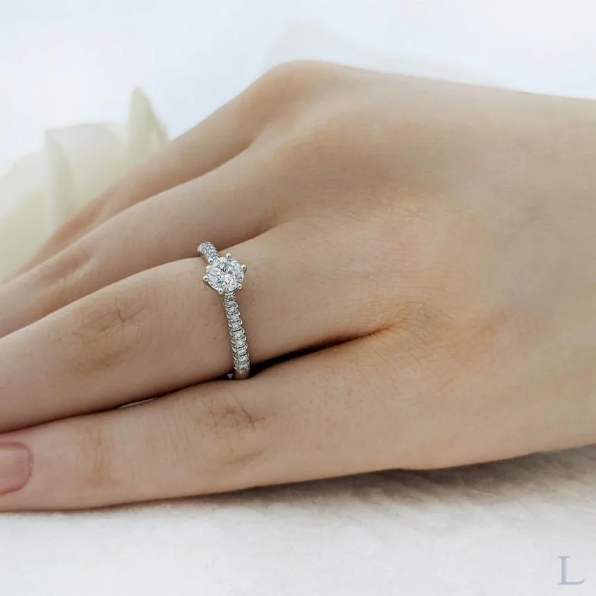Suzanne Platinum 0.52ct G SI1 Brilliant Cut Diamond Solitaire Ring