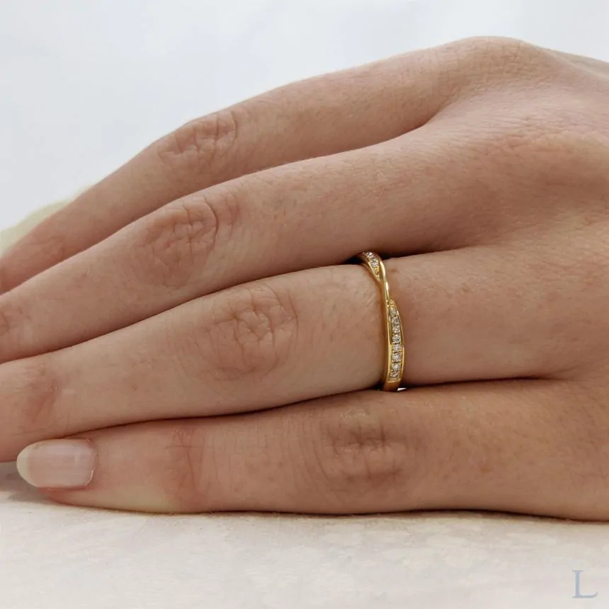 Esme 18ct Yellow Gold 0.11ct Brilliant Cut Diamond Eternity Ring