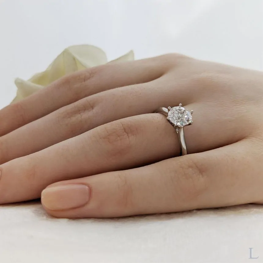 Suzanne Platinum 1.00ct G SI1 Brilliant Cut Diamond Solitaire Ring