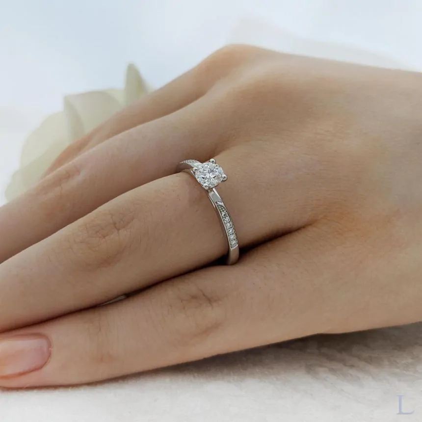 Isabella Platinum 0.33ct E SI1 Brilliant Cut Diamond Solitaire Ring