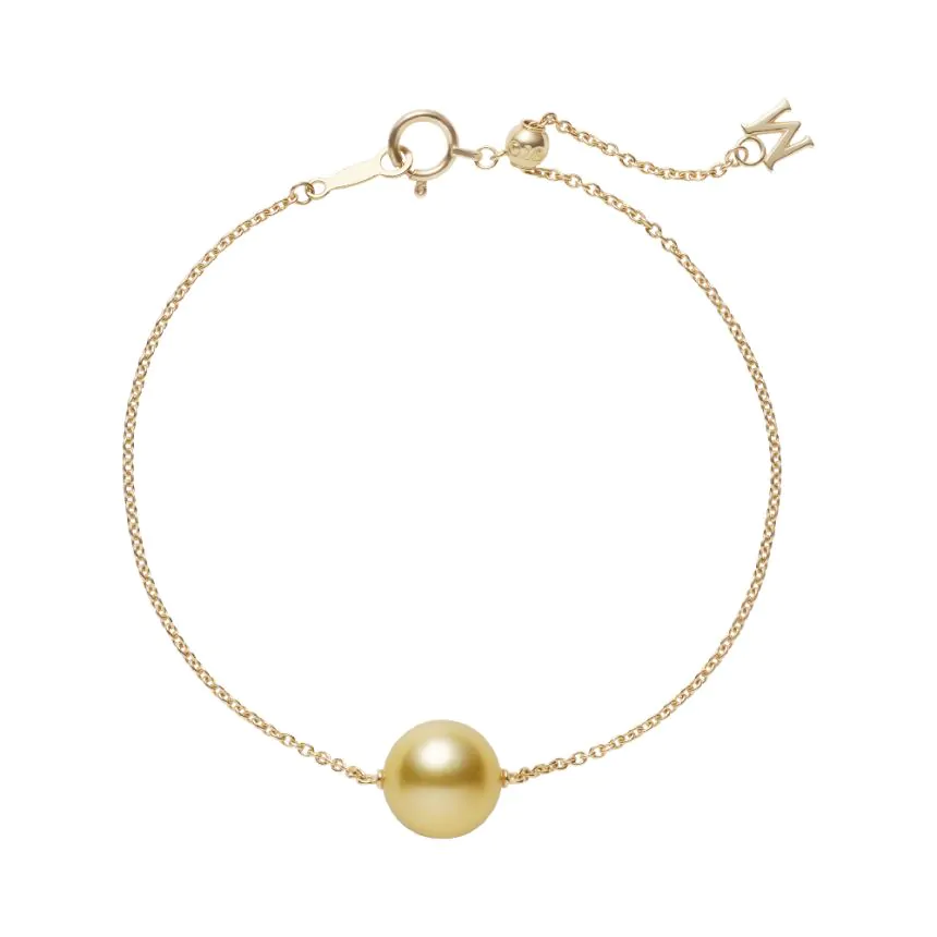 Mikimoto 18ct Yellow Gold Golden South Sea Pearl Bracelet
