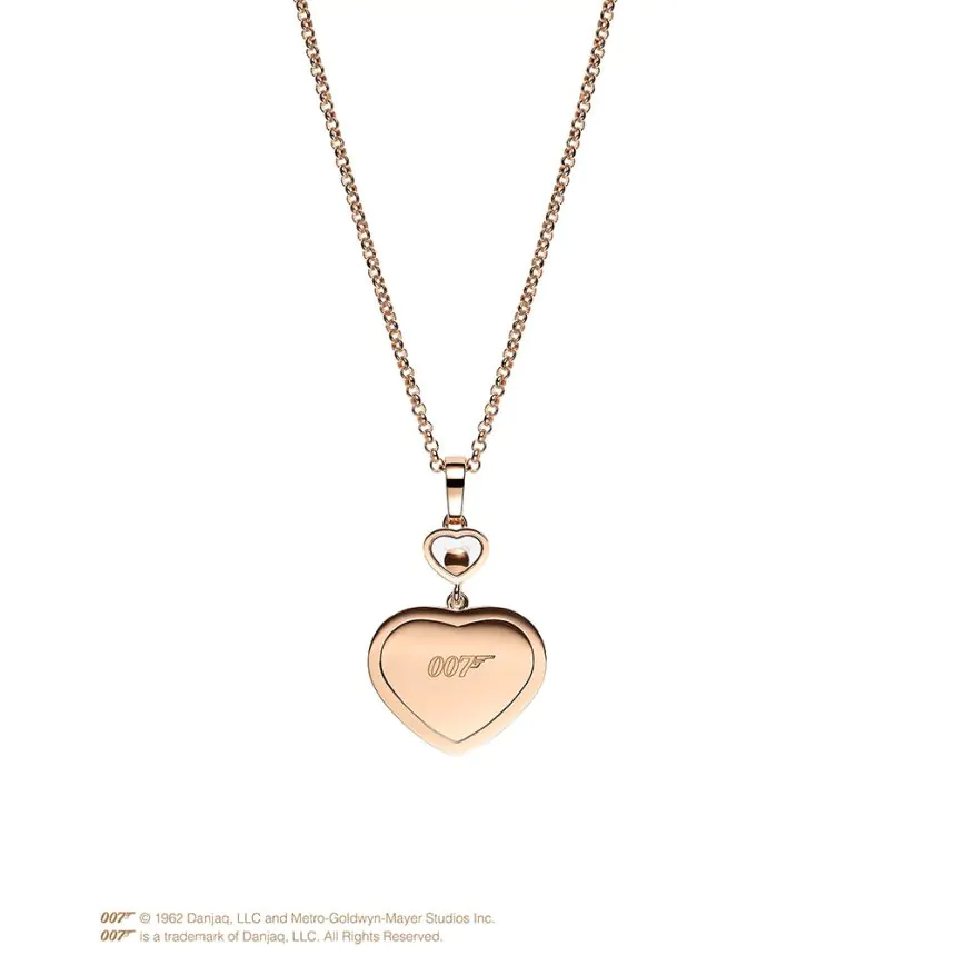 Chopard Happy Hearts Limited Edition James Bond 18ct Rose Gold & Diamond Pendant 79A0075021