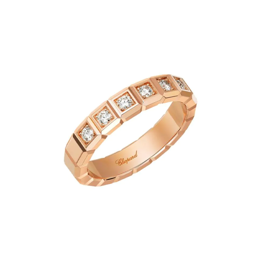Chopard 18ct Rose Gold Diamond Ice Cube Ring