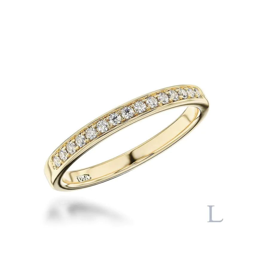 Anna 18ct Yellow Gold 0.24ct Brilliant Cut Diamond Eternity Ring
