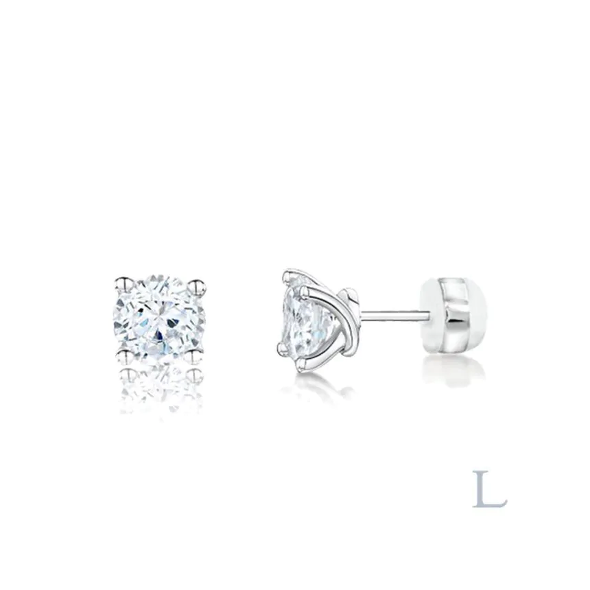 Esme Platinum 0.41ct E SI1 Brilliant Cut Diamond Earrings