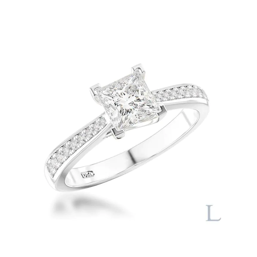 Esme Platinum 0.52ct G/SI1 Princess Cut Diamond Ring