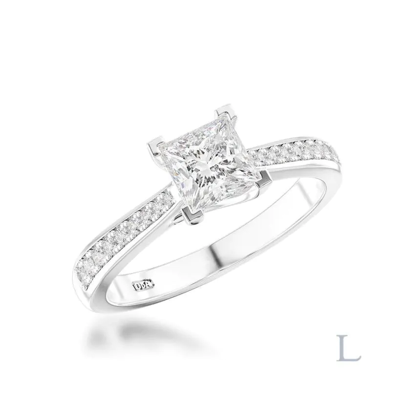 Esme Platinum 1.01ct G VS2 Princess Cut Diamond Solitaire Ring
