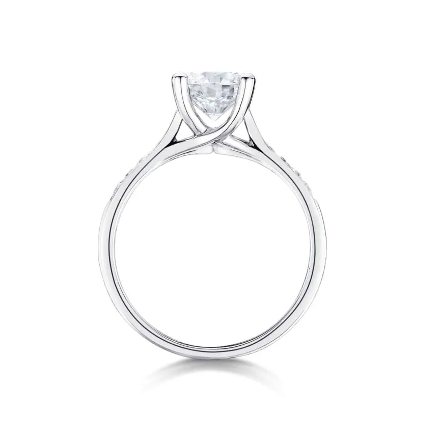 Esme Platinum 0.91ct H/VVS2 Brilliant Cut Diamond Ring
