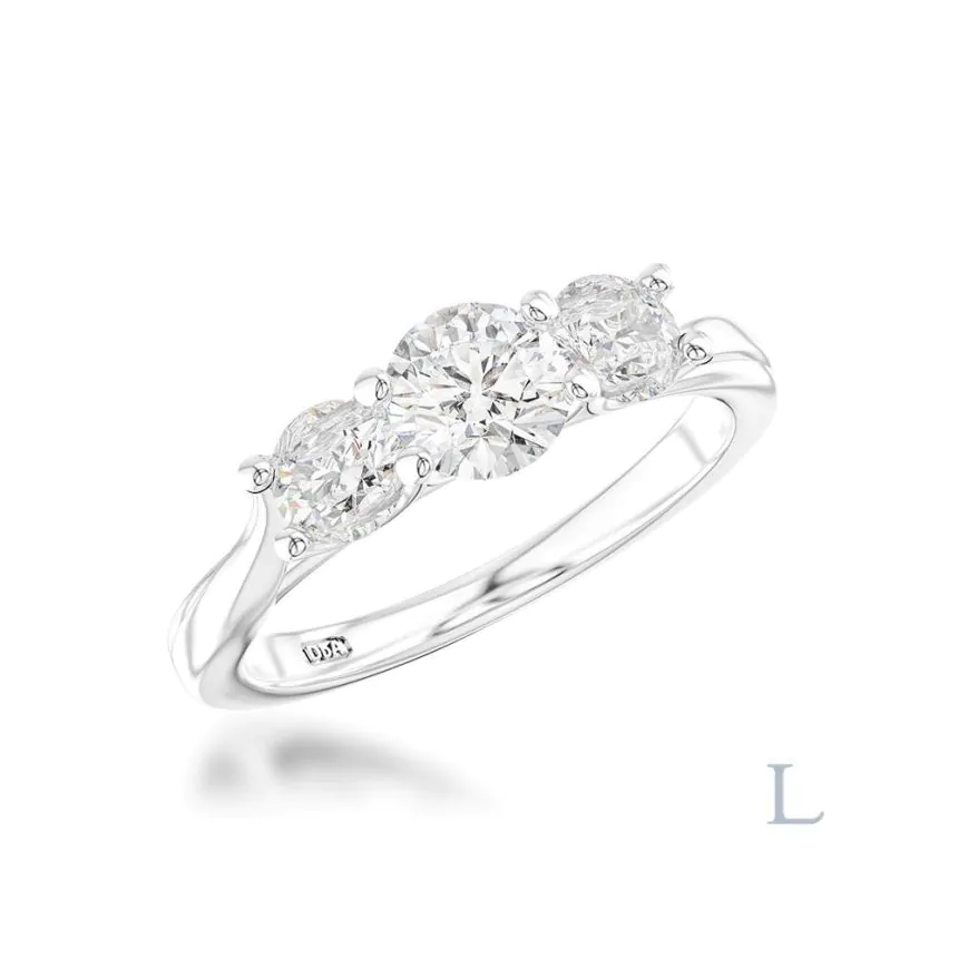 Isabella Platinum 0.20ct Brilliant Cut Diamond Three Stone Ring