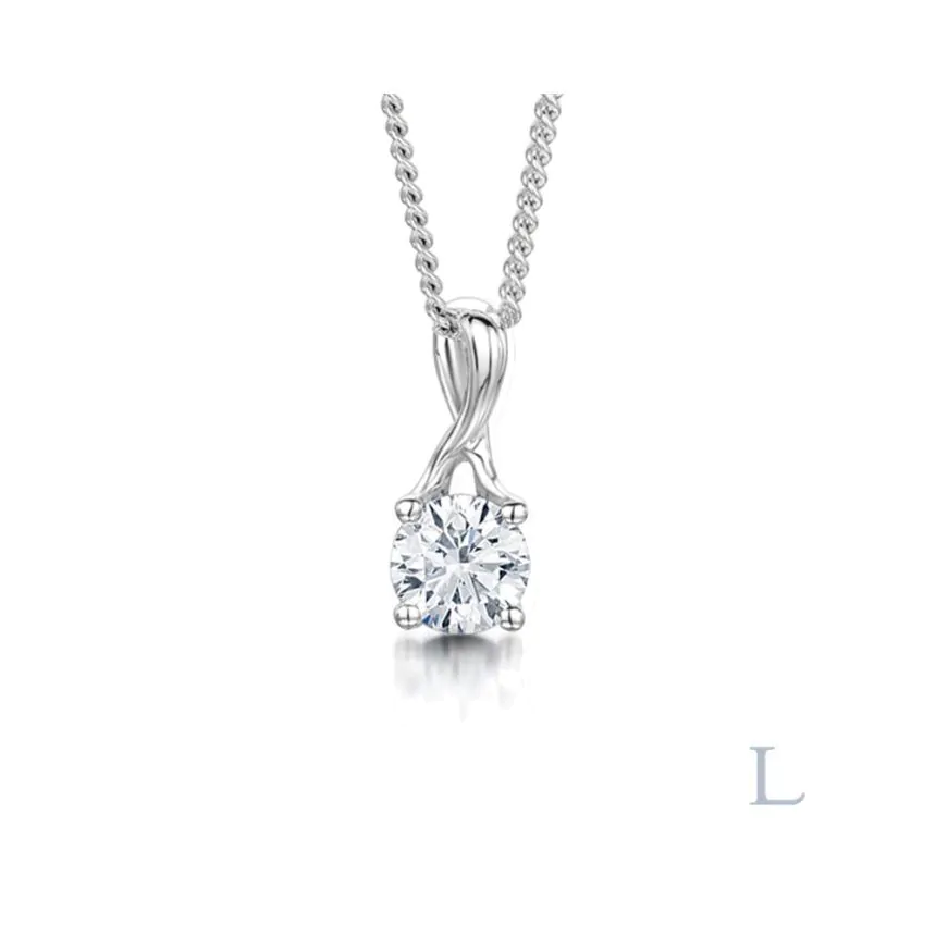 Isabella Platinum 0.30ct G SI1 Brilliant Cut Diamond Pendant