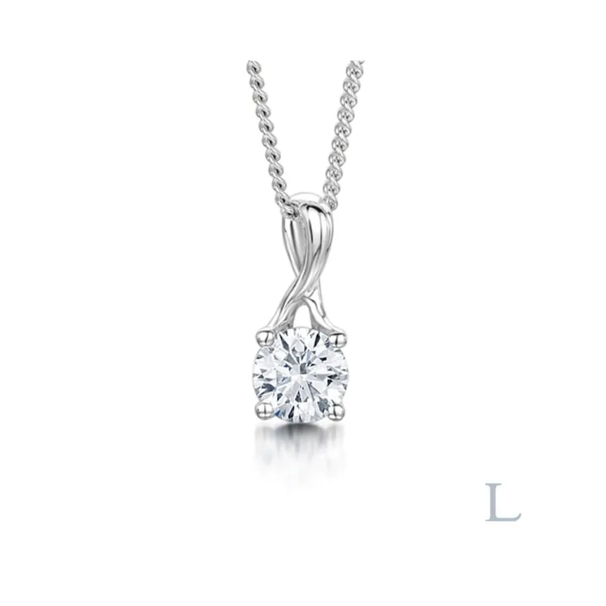Isabella Platinum 0.40ct E VS2 Brilliant Cut Diamond Pendant