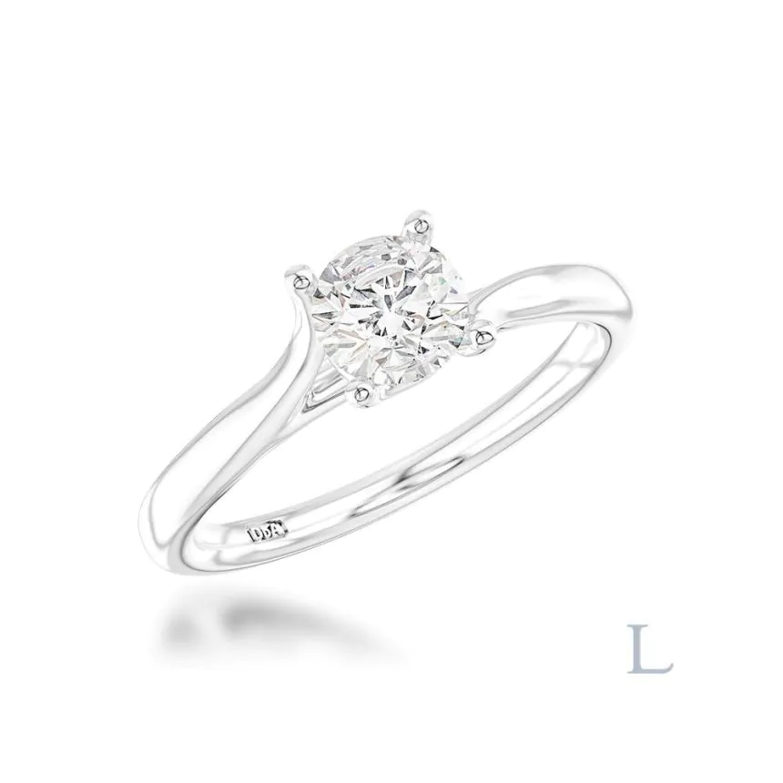 Isabella Platinum 0.70ct F SI1 Brilliant Cut Diamond Solitaire Ring