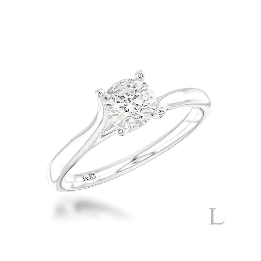 Isabella Platinum 0.50ct H SI1 Brilliant Cut Diamond Solitaire Ring