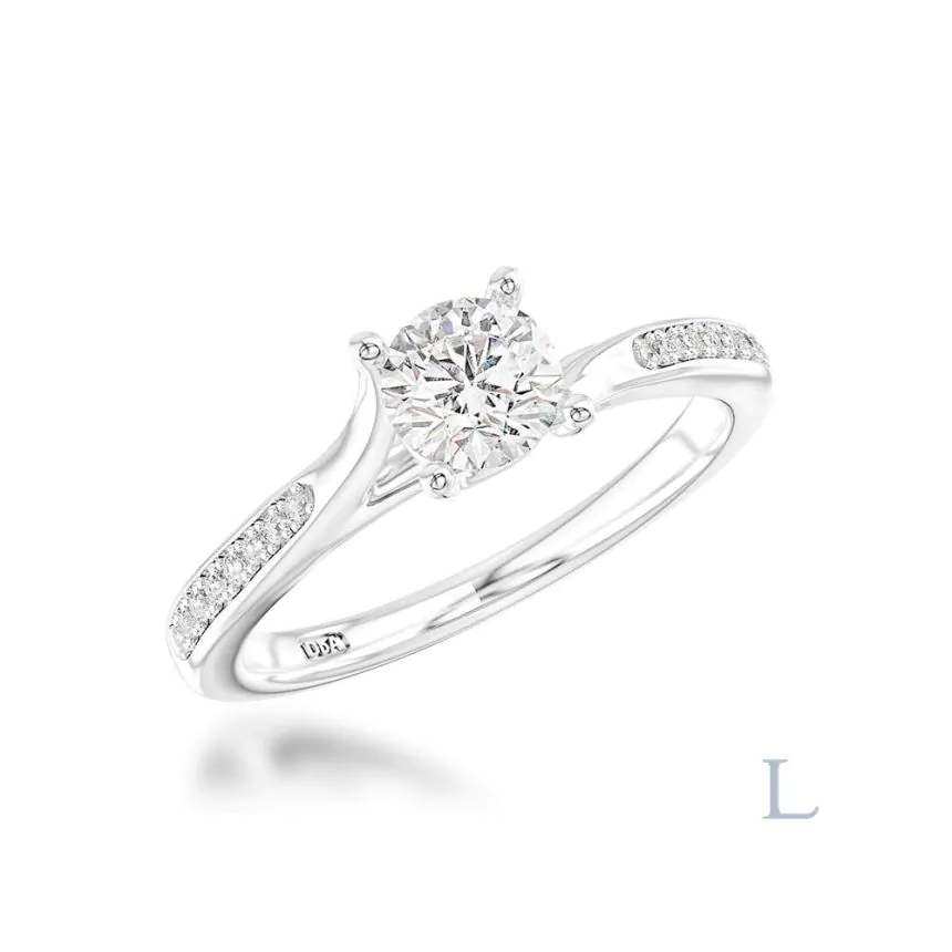 Isabella Platinum 0.33ct E SI1 Brilliant Cut Diamond Solitaire Ring