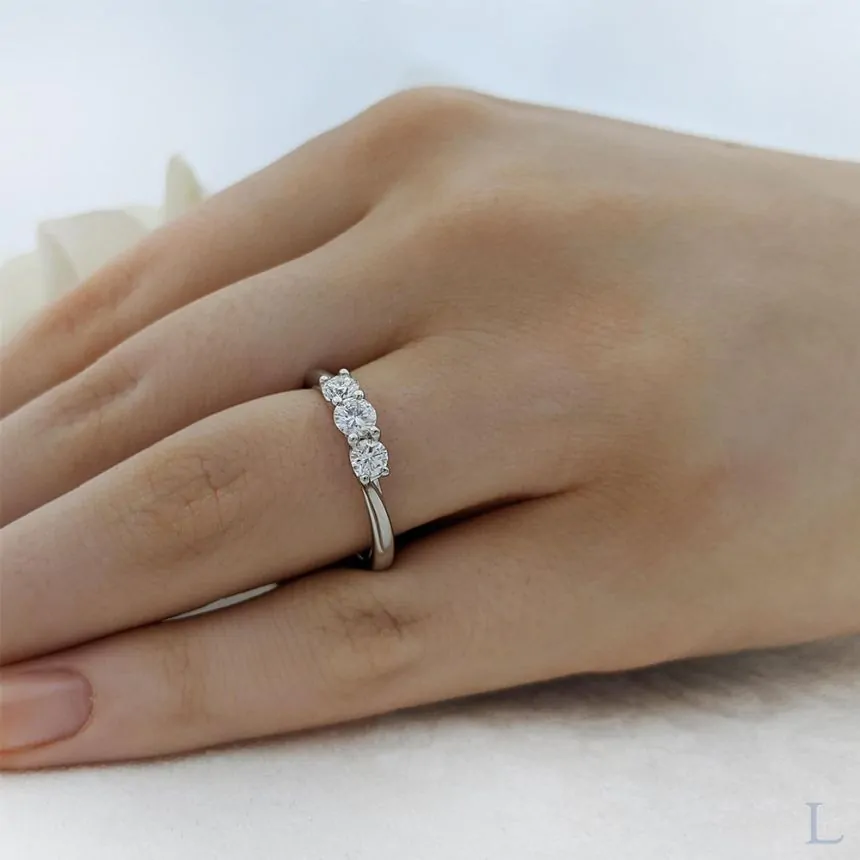 Isabella Platinum 0.50ct Three Stone Diamond Ring