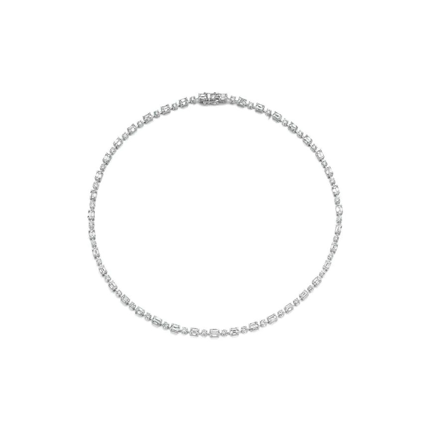 18ct White Gold Handcrafted 17.83ct Diamond Necklet